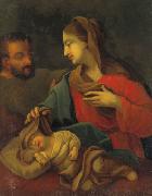 Josephus Laurentius Dyckmans Holy Family with sleeping Jesus France oil painting artist